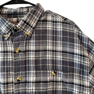 Clearwater Outfitters Men's XL‎ Plaid Long Sleeve Button Down Shirt Cotton Blend